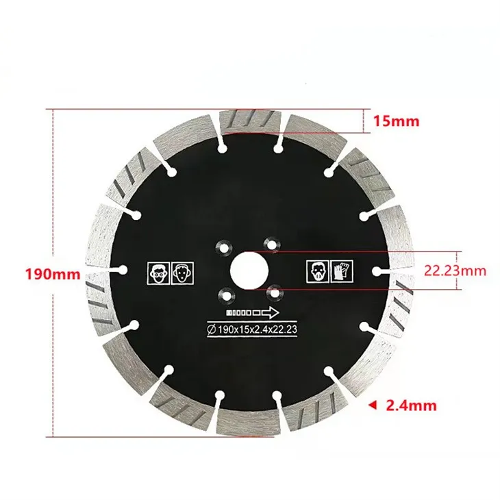 Lama per sega circolare diamantata da 7 pollici